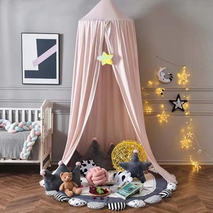 Princesse de luxe 100% <span class=keywords><strong>coton</strong></span> <span class=keywords><strong>ou</strong></span> <span class=keywords><strong>polyester</strong></span> conique rond pliable filles lit à baldaquin <span class=keywords><strong>moustiquaire</strong></span> pour enfants - Product Image 6