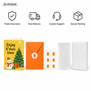 Carte de Noël 3D pop-up avec boîte cadeau ours, bonhomme de neige, enveloppe orange, carte de vœux de Noël - Product Image 6