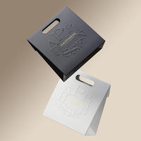 Tas Kertas Custom Cetak Logo Mewah untuk Belanja Pakaian, Tas Kertas Butik, Tas Hadiah Daur Ulang dengan Pegangan Die Cut