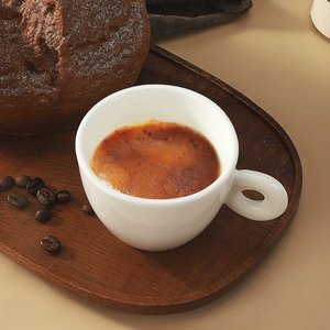 Vente en gros Tasse à expresso 60ml Tasse à café et soucoupe support Logo personnalisé <span class=keywords><strong>France</strong></span> Tasse à expresso en céramique 130ml - Product Image 5