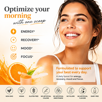 OEM Longevity Mix Spieropbouwende Herstel Supplement met Magnesium Creatine L-Theanine Glutathion Vitamine C Sinaasappel Smaak