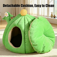 Nouveau produit phare : Nid pour animaux de compagnie en forme de cactus, lit en peluche pour chat, coussin de couchage pour chat, nid pour chien, fournitures chaudes pour chats en hiver