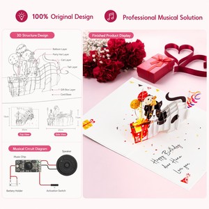 Birthday Pop Up <b>Card</b> 3D Handmade Kirigami Paper Greeting <b>Card</b> Custom Design <b>Gift</b> <b>Card</b> - Product Image 4