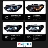 Faros Delanteros LED para BMW Serie 1 F20, Actualización 2015-2018, Estilo LCI M2, Par de Faros de Xenón de Repuesto