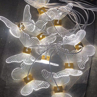 Lustre papillon à LED pour décoration de plafond de salle de mariage