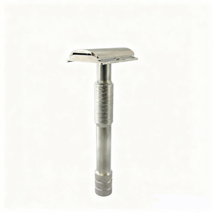 OEM Manufacturer Sandblasted Silver Finish Gap 0.99 Premium Titanium Balanced Shave <strong>Double</strong> <strong>Edge</strong> <strong>Razor</strong> - Product Image 2