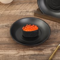 Plateau rond en mélamine noir de 5 pouces, assiette à dîner, vaisselle, assiette à sushi, assiette à steak, assiette à dessert, plateau à thé pour fête