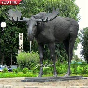 Grande décoration extérieure en laiton cuivre métal animaux <span class=keywords><strong>Bronze</strong></span> orignal Statue <span class=keywords><strong>Sculpture</strong></span> - Product Image 4