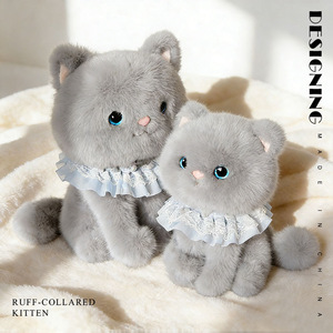 Lindo Juguete de Peluche Relleno de Algodón PP, Gato Sentado, Figura de Gatito para Niños, Muñeca de Gato para Abrazar y Dormir para Niñas, ODM - Product Image 6