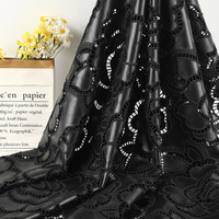 Tissu en cuir PU brodé au laser, motif pivoine ajourée, pour sacs, bagages et vêtements de mode