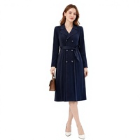 Manteau Trench Plissé Miyake pour Femme Prêt à Expédier, Manteau Robe Croisé, Expédition en 7 Jours, En Stock, Blouse, Veste de Bureau