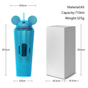 Mickey Mouse Design Straw Cup Double Wall Insulated Drink Bottle With Lid And Straw For Kids And Students - Product Image 5