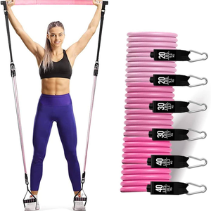 Kit Portatile per Allenamento Domestico Multifunzionale con Barra per Yoga e Pilates per Donne, con Bande di Resistenza e <span class=keywords><strong>Accessori</strong></span> per Esercizi - Product Image 3