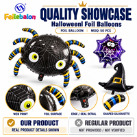 Ballons en aluminium en gros pour Halloween (momie, araignée, chauve-souris et citrouille) en stock, OEM/ODM pour fournitures de fête d'Halloween