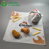 Papier ciré imprimé avec logo personnalisé, papier d'emballage alimentaire, papier noir résistant à la graisse
