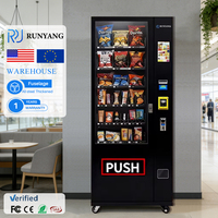 Distributeurs automatiques intelligents personnalisés RUNYANG pour articles de vente au détail, distributeur automatique combiné pour en-cas, aliments et boissons