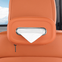 Support de mouchoirs en cuir multi-emplacements pour intérieur de voiture, fixation par sangle sur accoudoir, pare-soleil, dossier de siège pour Tesla BYD BMW
