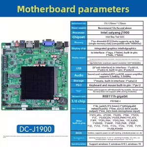 Bo mạch chủ công nghiệp <span class=keywords><strong>CPU</strong></span> Combo <span class=keywords><strong>Intel</strong></span> J1900 DDR3 RAM Bộ vi xử lý HD VGA LVDS DC 12V Lan Mini ITX Bo mạch chủ cho máy tính để bàn - Product Image 3