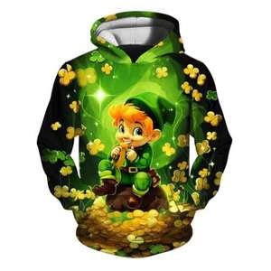 Sudadera con Capucha de Algodón Estampado con Spandex para Hombre, Entrega Rápida, Natural, Transpirable, Informal, de Invierno, Silueta Recta, Serigrafía Vietnamita - Product Image 1