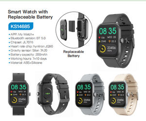 Smartwatch <span class=keywords><strong>con</strong></span> Batteria Sostituibile, <span class=keywords><strong>Bluetooth</strong></span> 5.0, Fitness Tracker <span class=keywords><strong>con</strong></span> Monitoraggio della Frequenza Cardiaca, Batteria a Lunga Durata da 200mAh, Orologio Sportivo Intelligente - Product Image 3