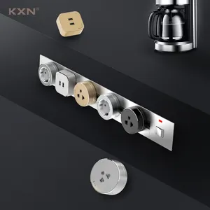 Multi Functional Universal Standard Waterproof IP20 Aluminum Alloy Office Kitchen Power Track Socket Extension Socket