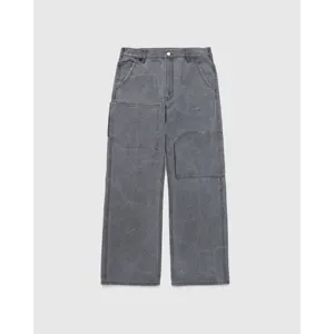 zhuoyang garment Grey Wash Color Straight Loose Leg Grey Wash Color Straight Loose Leg Vintage Type Cut And Sew Men Pants