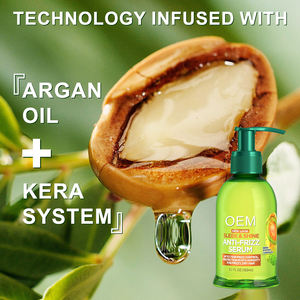 Sérum anti-frisottis Fructis Sleek & Shine pour cheveux secs et crépus, huile d'argan du Maroc, traitement fortifiant pour les cheveux, marque privée - Product Image 3