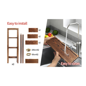 Support à cupcakes en bois, ensemble de présentation de desserts à 3 niveaux avec supports amovibles et pliables, <span class=keywords><strong>plateau</strong></span> de service rustique pour bonbons pour les fêtes - Product Image 6
