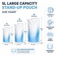 Emballage personnalisé de recharge de détergent lessive liquide 5L en Doypack avec poignée et bec verseur