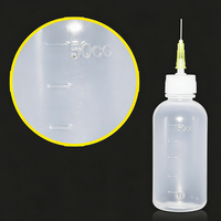 50ml Mehrzweck-Flüssigkeitsspenderflasche mit Nadelspitze, Langlebige Kunststoff-Quetschflasche für Rosin, Öl und Klebstoff