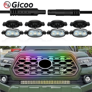 GICOO Feux de calandre avant RGB à lentille fumée, feux de jour LED pour la modification de pick-up, SUV tout-terrain - Product Image 3