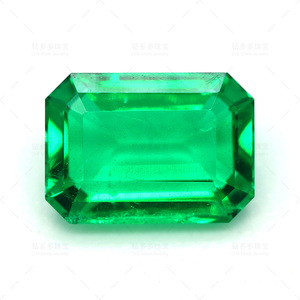 Emerald Cut Green Gemstone 5x7mm 0.925ct For Rings Engagement Classic Style - Product Image 1