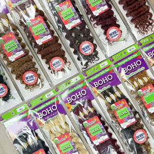 Lot de 4 en Promo Tresses Bohémiennes 22" Onde Océan Profond Twist Bohème Vrac Fibre Douce Cheveux Bouclés Extension de Tresses au <span class=keywords><strong>Crochet</strong></span> - Product Image 3