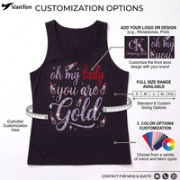 Débardeur d'entraînement de cheerleading Allstar à faible MOQ, conception personnalisée, impression par sublimation/strass, gilet de studio de danse