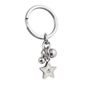 Portachiavi Cromato a Forma di Stella, Accessorio Premium per Chiavi Auto - Product Image 1