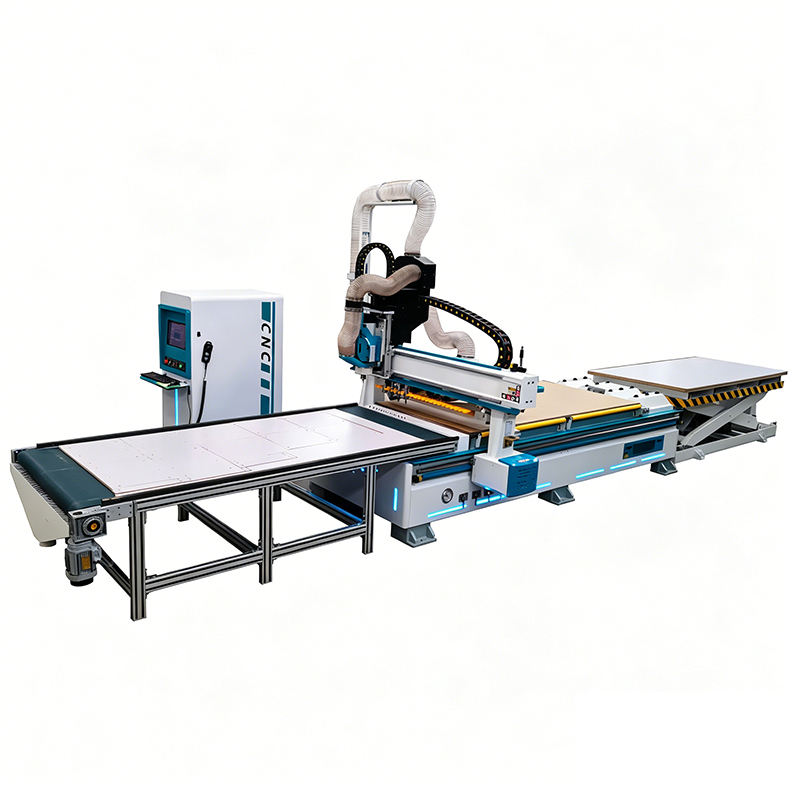 High-Efficiency Auto Loading Unloading Wood CNC Machine for Large-Scale ...