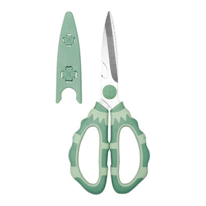 <b>Kitchen</b> <b>Scissors</b> Stainless Steel Multi Functional With Sleeve For Home Use Pink Green - Product Image 4