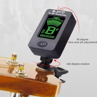 JOJO Accordeur de Guitare Mini Clip-on, Tuner à Verrouillage Automatique Électrique pour Instruments de Musique et Accessoires de Guitare