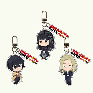 Porte-clés en PVC acrylique personnalisé avec impression UV, dessin animé Sakamoto, accessoires pour sac d'école, pendentif décoratif - Product Image 2