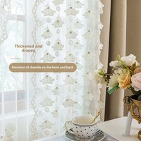 Tissu de rideau moderne en jacquard à fleurs riches pour le salon Motif vintage élégant Technique tissée à haute température Format de corde