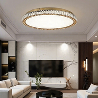 Lustre LED intelligent moderne et minimaliste en acier inoxydable avec éclairage doux à spectre complet et protection oculaire