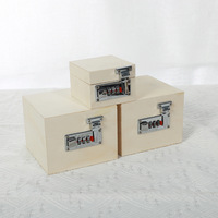 Petite boîte de rangement carrée en bois avec serrure à combinaison, économique, pour emballage