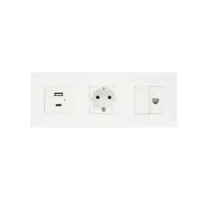 Italian Style EU standard Italy wall socket flush mounted German Schuko Type F module Italy European electrical wall socket