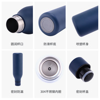Bouteille d'eau réutilisable de haute qualité, 550 ml, 18 oz, pour le sport et les voyages, sans bisphénol A, étanche et écologique, tasse thermos