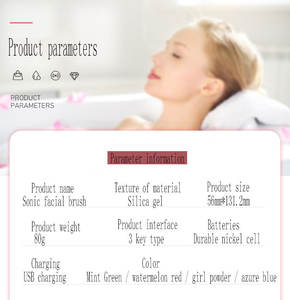 Cepillo Facial impermeable para limpieza, masajeador exfoliante con cepillo de silicona, 2022 - Product Image 6