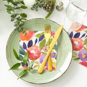 Kunden spezifische Blumenmuster farbige bedruckte Papiers ervietten verschiedene Stile für Bar Hochzeit Mittagessen Dinner Party-6,5 Zoll - Product Image 6