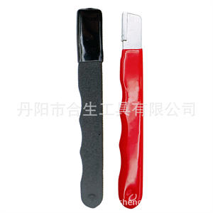 Autre affûteur de couteaux plat rectangulaire en céramique diamantée rouge et noir 25g, outil d'affûtage portable pour couteau, hache et usage en jardinage - Product Image 4