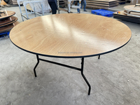 Table de banquet pliante élégante Hangmei HM-T6 de 6 pieds - 10 places - Pieds en métal modernes - Garantie de 3 ans - Mariages - Événements