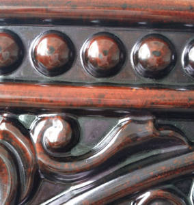 Plafonds en PVC Panneau mural intérieur collé pour salle de bain hôtel café club centre commercial fonction ignifuge PL17 couleur <span class=keywords><strong>bois</strong></span> rouge vieilli - Product Image 2