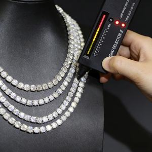 สร้อยคอ/กำไลข้อมือเทนนิส เงินแท้ 925 ประดับเพชร VVS มอสซาไนต์ ขนาด 2 มม. - 6.5 มม. สำหรับผู้หญิง/ผู้ชาย - Product Image 1